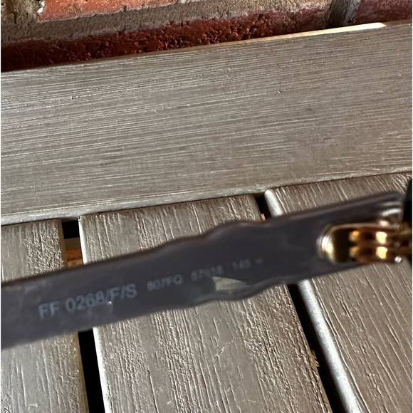 FENDI Fun Fair FF 0268 807 FQ Black Cat Eye Round Sunglasses Mirror lens no case - Picture 13 of 17